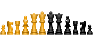 La ubicación de las piezas en el tablero de ajedrez