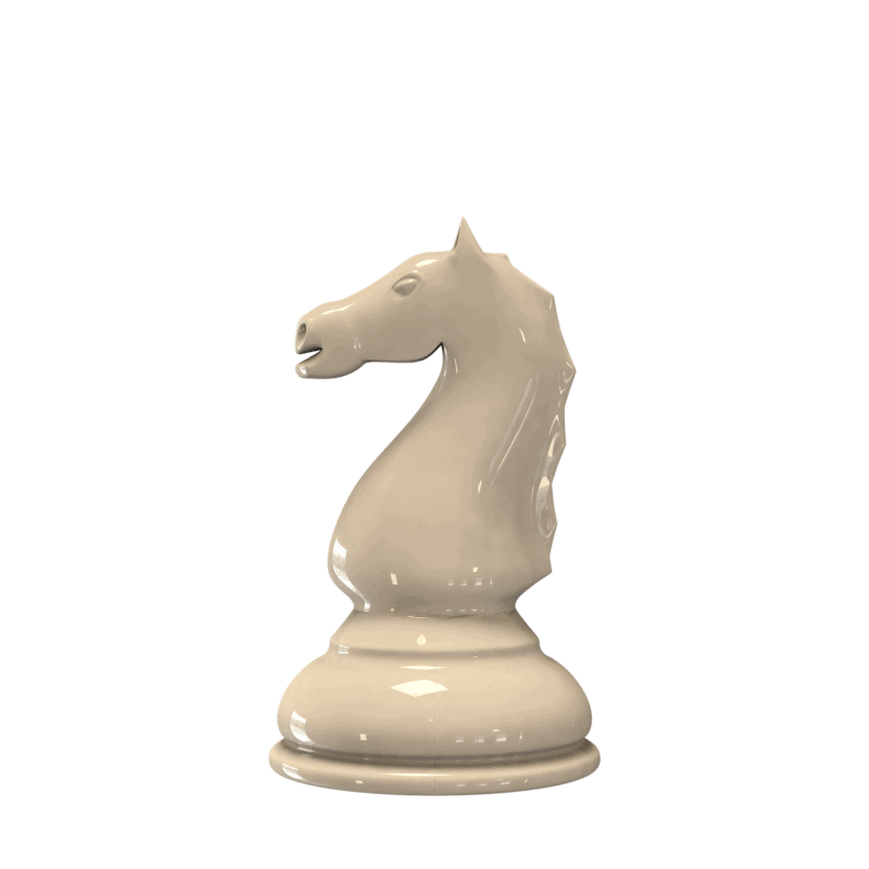 El Caballo,Ubicación de las piezas en el tablero de ajedrez